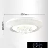 UNIVERSO Lampă de tavan din sticlă cristal 83/166w 6640/13280lm CCT IP22 ∅800mm alb