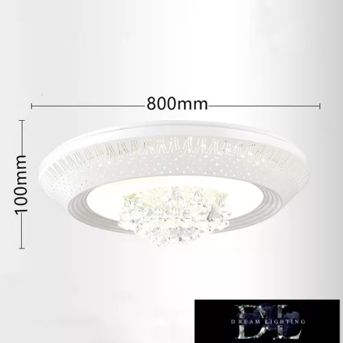 UNIVERSO Lampă de tavan din sticlă cristal 83/166w 6640/13280lm CCT IP22 ∅800mm alb