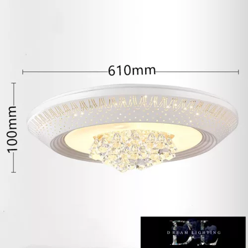 UNIVERSO Lampă de tavan din sticlă cristal 38/76w 3040/6080lm CCT IP22 ∅610mm albă