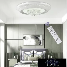   UNIVERSO Lampă de tavan din sticlă cristal 34/68w 2720/5440lm CCT IP22 ∅510mm alb