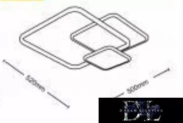 UNIVERSO Lampă de tavan 48w 3840lm 6500k 520x500mm albă