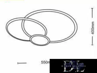 UNIVERSO Lampă de tavan 37w 2960lm 3000k 550x430mm alb
