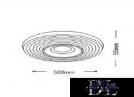 UNIVERSO Lampă de tavan 38w 3040lm 3000k 500x55mm albă