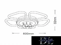 UNIVERSO Lampă de tavan 50w 4000lm 4000k D500x60mm alb