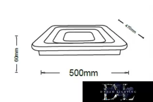 Lampă de tavan UNIVERSO 64 W 5120 lm CCT 500×470×60 mm IP20 albă
