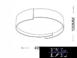UNIVERSO Lampă de tavan 46w 3680lm 4000k 495x100mm gri/auriu