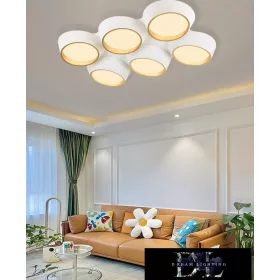   Lampă de tavan UNIVERSO 120w 9600lm 3000k 860x570x130mm alb/auriu