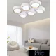 Lampă de tavan UNIVERSO 120 W 9600 lm 6500 K 860 x 570 x 130 mm alb/auriu