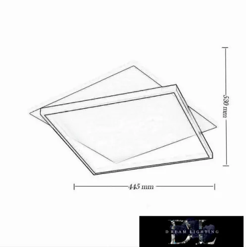 Lampă de tavan UNIVERSO 39W 3150lm CCT cu întrerupător 445x530mm IP44 alb/negru