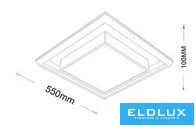 Lampă de tavan UNIVERSO 48W 3840lm CCT.kap 550x550x100mm IP20 albă