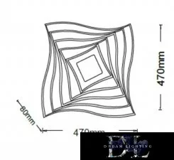 UNIVERSO Lampă de tavan 75w 6000lm CCT 470x470x80mm alb