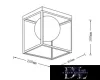 UNIVERSO Lampă de tavan 1xG9 max.10w 200x200x160mm IP20 Auriu vechi