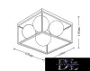 Lampă de tavan UNIVERSO 4xG9 max.10w 400x400x160mm IP20 Auriu vechi