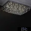 ELDLUX Lampă de tavan din sticlă cristal cromată LED 24×5W 4000k IP20 1050x700x340mm