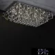 ELDLUX Lampă de tavan din sticlă cristal cromată LED 24×5W 4000k IP20 1050x700x340mm