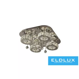   ELDLUX Lampă de tavan din sticlă cristal 36w 2880lm CCT.T IP20 500x500x215mm Crom