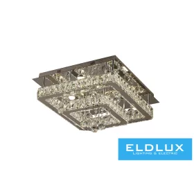   ELDLUX Lampă de tavan din sticlă cristal 54w 4320lm CCT.T IP20 500x500x275mm Crom