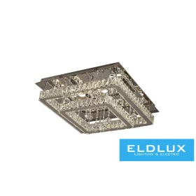   ELDLUX Lampă de tavan din sticlă cristal 70w 5600lm CCT.T IP20 600x600x275mm Crom