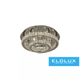   ELDLUX Lampă de tavan din sticlă cristal 52w 4160lm CCT.T IP20 D550x275mm Crom