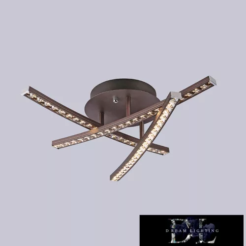 ELDLUX MEMPHIS lampă de tavan din sticlă cristal cromată 18W 4000K