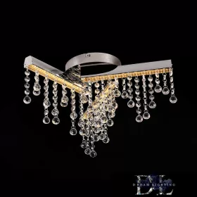   ELDLUX GLOSSY lampă de tavan din sticlă cristal cromată 15W 4000K