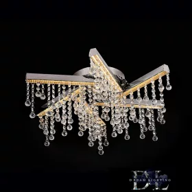   ELDLUX GLOSSY lampă de tavan din sticlă cristal cromată 27W 4000K