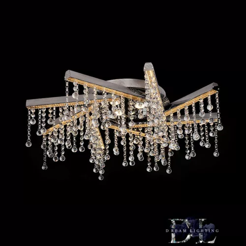 ELDLUX GLOSSY lampă de tavan din sticlă cristal cromată 49W 4000K