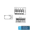 Conector de cablu ELDLUX cu 4 poli, deschizabil, 10 buc./pachet