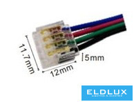 Conector UNIVERSO pentru bandă LED RGB de 10 mm cu cablu