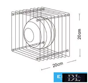 UNIVERSO Lampă de perete 1xG9 Max.10w IP20 Auriu/Alb 200x200x200mm