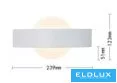UNIVERSO Lampă de perete LED 8w 600lm CCT.kap IP20 239x123x51mm albă