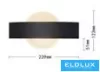 UNIVERSO Lampă de perete LED 8w 600lm CCT.kap IP20 239x123x51mm negru