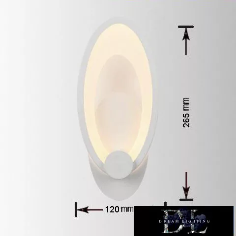 UNIVERSO Lampă de perete LED 9w 450lm 3000k IP20 120×265mm alb
