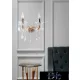 UNIVERSO Lampă de perete 2 brațe 2xE14 Max.40W D29x36cm auriu