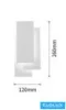 UNIVERSO Lampă de perete LED 12w 650lm CCT.kap IP20 120x260mm alb
