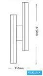 Lampa de perete UNIVERSO 10w 800lm CCT.kap IP20 Alb 110x370x50mm