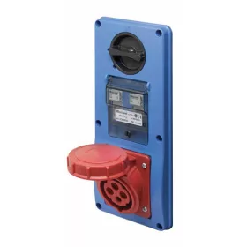   EC690 PRIZĂ VERTICALĂ 2P+E 16A COMUTATOR ȘI SUPORT PENTRU SIGURANȚĂ IP65