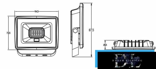 Spot LED UNIVERSO 10 W 900 lm 4000 K IP65 negru 87 x 94 x 20 mm