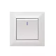 ELDLUX ELDGROUND comutator unipolar cu indicator luminos, alb