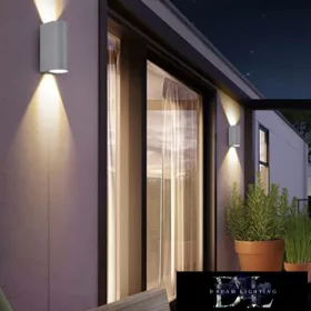 Aplică de perete UNIVERSO 2×GU10 IP65 68×80×150mm gri