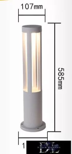 Lampă de grădină UNIVERSO COB LED 12w 600lm 3000k IP65 ∅107/∅150×585mm albă