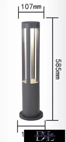 Lampă de grădină UNIVERSO COB LED 12w 600lm 6500k IP65 ∅107/∅150×585mm gri