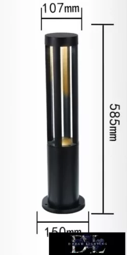 Lampă de grădină UNIVERSO COB LED 12w 600lm 3000k IP65 ∅107/∅150×585mm negru