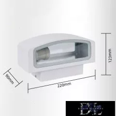 UNIVERSO Lampă de perete pentru exterior E27 Max 60W IP44 alb 220x90x123mm