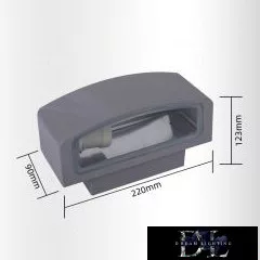 UNIVERSO Lampă de perete pentru exterior E27 Max 60W IP44 gri 220x90x123mm