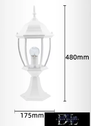 Lampa de grădină pentru exterior UNIVERSO 1xE27 Max.60W IP55 alb D175x480mm