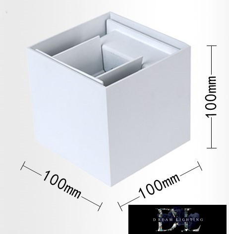 Aplică de perete UNIVERSO LED 12w 1000lm 3000k IP55 100×100×100mm alb