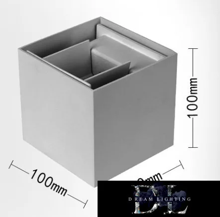 Aplică de perete UNIVERSO LED 12w 1000lm 3000k IP55 100×100×100mm gri