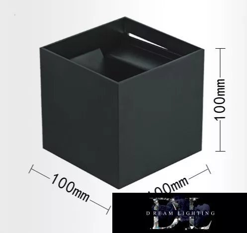 Aplică de perete UNIVERSO LED 12w 1000lm 6500k IP55 100×100×100mm negru