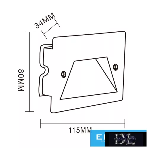 UNIVERSO Lampă LED încastrată 3w 150lm CCT.kap IP65 Gri 120x85x35mm